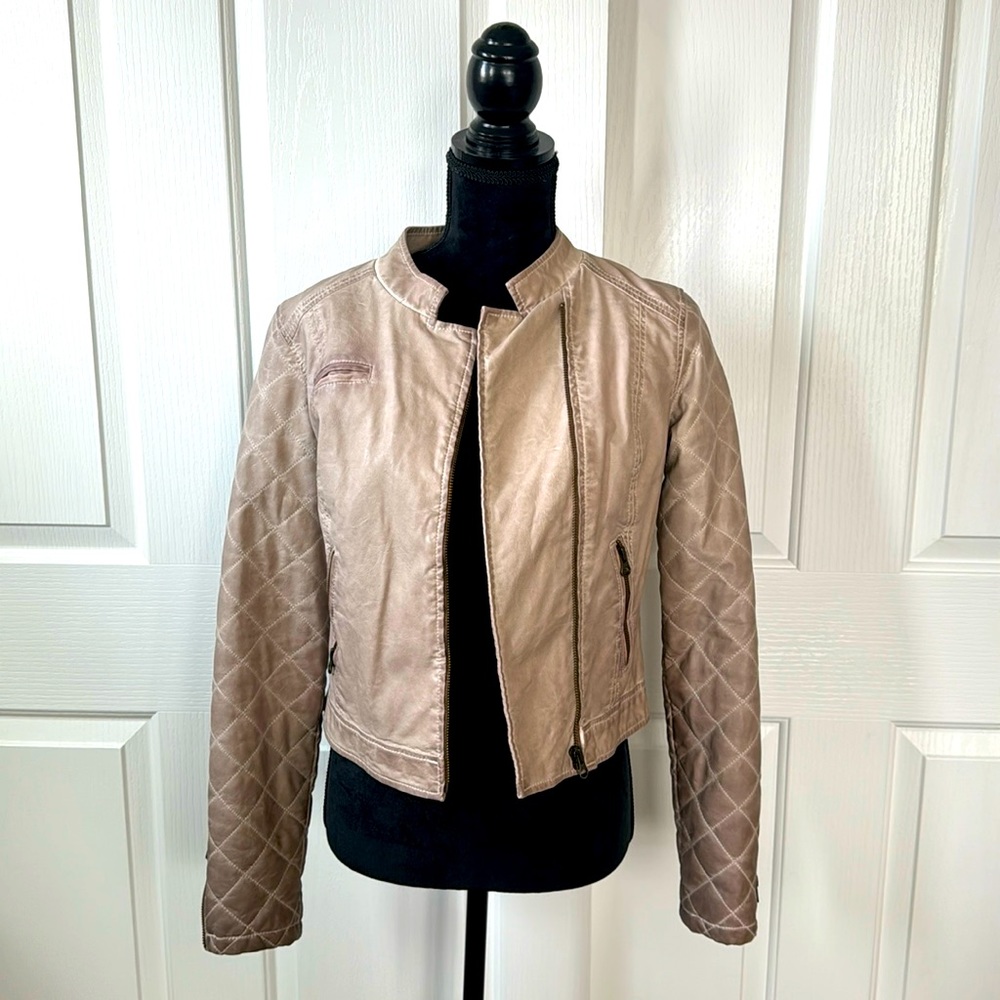 Free People Faux Leather Moto Jacket